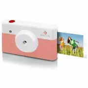Minolta Instapix AlI in One Instant Print Camera & Bluetooth Printer, Coral Pink