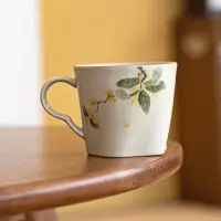 在飛比找蝦皮商城精選優惠-手繪馬克杯新中式釉下彩桂花玄紋小水杯泡茶杯綠茶杯陶瓷杯家用【