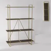 Wooden Shelf With Gold Frame 145 cm - WHCSH