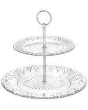 Godinger Dublin Crystal 2-Tiered Serving Stand