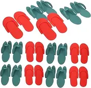 Disposable Slippers 16 Pairs Set Skid-proof for Pedicure Travel Hotel Use Lightweight