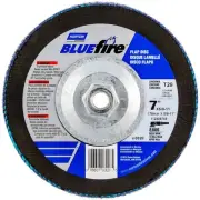 Norton 7660703207 7x5/8-11” BlueFire R884P ZA Type 29 Flap Discs 80 Grit 5 pack