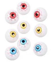 New Scary Halloween Decoration Prop Plastic Ping Pong Eyeballs ~ Set of 3