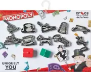 Crocs Jibbitz 13-Pack Hasbro Monopoly Board Game Shoe Charms | Jibbitz for Crocs