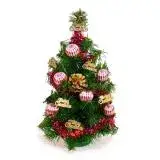 在飛比找遠傳friDay購物優惠-摩達客★台灣製迷你1呎/1尺(30cm)裝飾綠色聖誕樹（金松