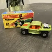 Matchbox Lesney Superfast No. 13 Baja Buggy 1971 Minty With Original Box.
