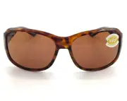 Costa Del Mar Inlet Sunglasses Retro Tortoise w/ Black/Copper 580Plastic