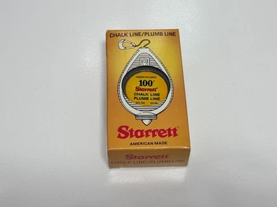Starrett Tools USA 100' Chalk Plumb Line American Made (SCL100) New Old Stock