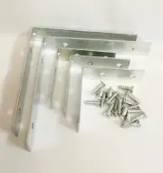 3pc 2" inch + 2pc 3.5" Inch "L" Metal Corner Bracket w/ Screws