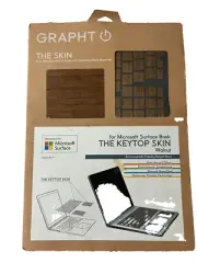 New Grapht Real Wood Keytop Skin For Microsoft Surface Book-Walnut
