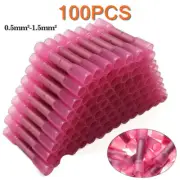 100× 22-16 AWG Red Heat Shrink Wire Butt Connectors Waterproof Splice Terminals