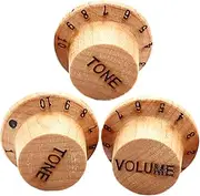 GLSTOY 3Pcs Guitar Knobs Durable Tone Control Volume Knobs Compatible with Electric Guitars Basses Easy Installation