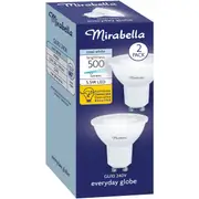Mirabella LED GU10 5.5W 500lm Cool White Light Globe 2 pack