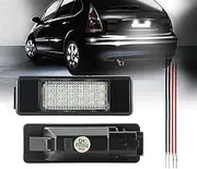 MKVAXR 2Pc Car LED License Number Plate Light Lamps, for Citroen DS5 DS3 C-Elysee C4 C4, for Picasso C3 C5, for Berlingo C2 C6 C8 Jumpy Evasion Car Number Plate Light