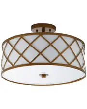 JONATHAN Y Designs 3-Light Elizabeth Gold & White Flush Mount