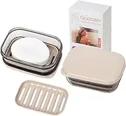 Quatish Soap Holder, Travel Soap Case 1 Pack, Bar Soap Holder for Shower, Soap Container with Lid for Gym, Camping Essentials, Travel Size Toiletries, Portable, Leakproof
