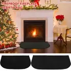 Fireproof Fireplace Mat Half Round Fireproof Fireplace Hearth Rug PalgE