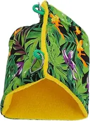 Happyyami Summer Shade Bird Nest Material Triangle Hanging Bird Hideaway Sleeping for Birds Nesting Bird Hammock Indoor Parakeet Bed Parrot Bed Outdoor Green Canvas