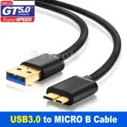 USB 3.0 Male A to Micro B Super High Speed Hard Drive Cable For Seagate WD