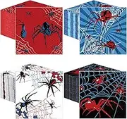 Fulmoon 200 Pieces Spring Wildflower Cocktail Napkins Disposable Floral Paper Dinner Napkins Sunflower Bee Flower Beverage Hand Towel for Spring Summer Tea Party Decor (Spider)