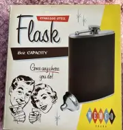 Wemco Flask Stainless Steel 8oz Capacity with Funnel NEW