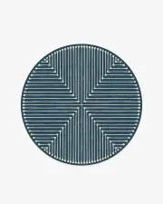 185' Round | Machine Washable Runner Rug | Kid & Pet Friendly | Indoor Rug | Jonathan Adler Inkdrop Lapis Blue Rug | Ruggable