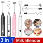Electric Egg Beater Milk Coffee Frother Rechargeable Drink Beater Mixer Tool AU