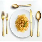 5Pcs Cutlery Set Steak Knife Fork Spoon Dinnerware Stainless Steel Dessert Table