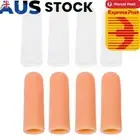 4pcs Soft Silicone Gel Toe Finger Protector Sleeve Cracked Skin Separator