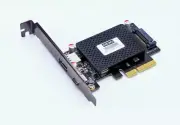 PCIE X4 Port Expansion Card To USB 3.1 GEN 2 10Gbps Type C + USB A ASM1142 Chip