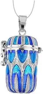 [TEHAUX] Perfume Bottle Pendant Necklace Aroma Balls Holder Oil Diffuser Pendant Case for Perfume Mini Bottle Hanging Aromatherapy Pendant