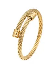 Eye Candy LA The Luxe Collection Titanium CZ Nicky Cuff Bracelet