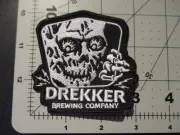 DREKKER BREWING fargo freak parade ectogasm skull PATCH craft beer brewery B