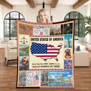 USA Printed- USA Custom Blanket, Minky Blanket, Fleece Blanket, Sherpa Blanket