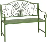 Outdoor Park Bench Garden Double Bench, Indoor Balcony with Backrest Iron Chair, Outdoor Park Leisure Seating Patio Garden Bench
