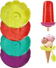 Pack of 4 Drip-Free Ice Lolly Holders for Children, Silicone Ice Holder Children Reusable Ice Holder, BPA-Free Ice Drip Protection for Boys and Girls