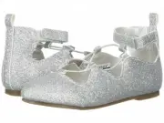 Carter’s AMBERLEE Silver Cage Gladiator Style No-tie Dress Shoe 11 Glittery Girl