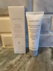 Mary Kay Medium-Coverage Foundation Ivory 105 041997 Discontinued Gray Cap