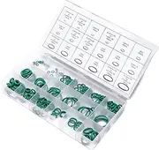270 Pieces O-Ring Assortment Set, Rubber Seal Gasket Washer Kit for Car A/C and Plumbing, 18 Sizes, Organized in Plastic Box for Automotive and Household Use (Green)
