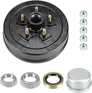 Youxmoto 10"" X 2-1/4"" Trailer Brake Drum Kit 5 on 4.5"" Bolt, for Dexter RVs 3,500 lb. Axle Trailer Brake Drum Assembly; W/Grease Seal & Cap, LFBRD003-LYF