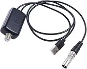 Leadigol Indoor TV Antenna Amplifier,HDTV Antenna Amplifier Easy Installtion Antenna Amplifier 25DB HD Channel Convenience Cable TV Signal Amplifier Booster Gain with USB Power Cable