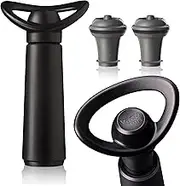 Vacu Vin Wine Saver Concerto - Black - 1 Pump 2 Stoppers - Wine Stoppers for Bottles with Vacuum Pump and Pourer - Reusable - Made in The Netherlands