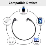 90 Degree Right Angled USB Type C Fast DataSync 40W Cable For Cellphone