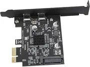 PCI E to USB 3.2 Expansion Card, 10GBPS USB C PCI Express Card with SATA 15PIN Power Supply Interface, PCI Express 1X Add On Adapter Card, for Windows 7 10