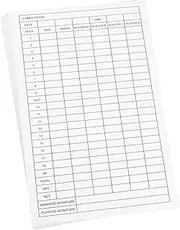 ibasenice 25Pcs Golf Scorecards Coated Paper Score Record Tool Portable and Durable Score Cards for Design for Convenient Use The Course