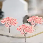 12 Pcs Micro-landscape Decorative Tree Models Railroad Scenery Man