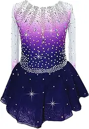 [Zagitova] Ice Figure Skating Dress for Girls Gradient Women Competition Performance Dance Outfit with Shiny Rhinestone