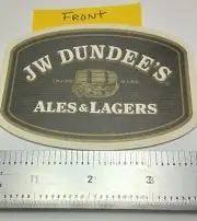 GENESEE BREWING CO of ROCHESTER NY, "JW DUNDEE'S ALES & LAGERS" BEER COASTER.