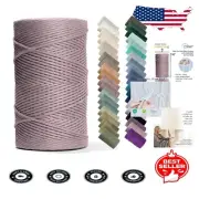 Versatile 547 Yards Macrame Cord - Eco-Conscious 4mm Recycled Cotton Rope