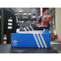 在飛比找Yahoo!奇摩拍賣優惠-Adidas Superstar W 櫻花粉 貝殼 麂皮 黑